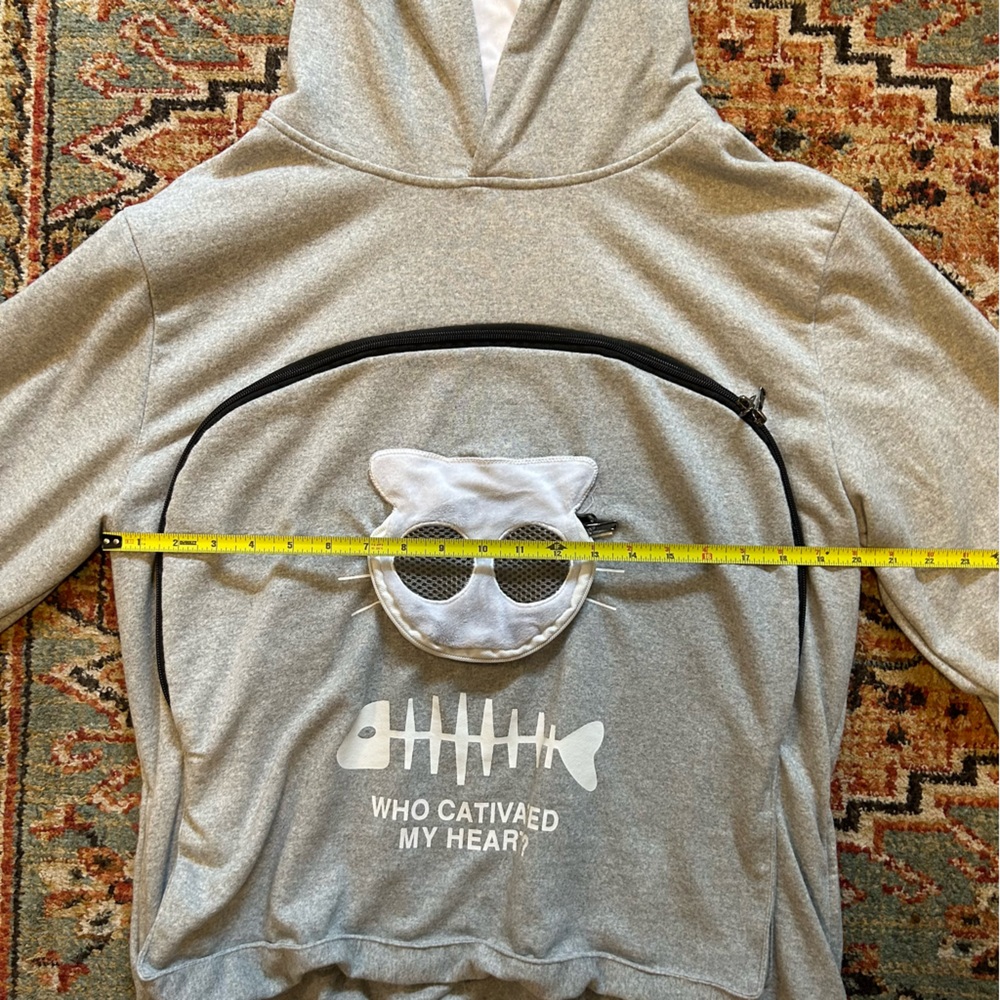 Amazon Viral Cat Carrier Heather Grey Hoodie Size XXL - Picture 11 of 14